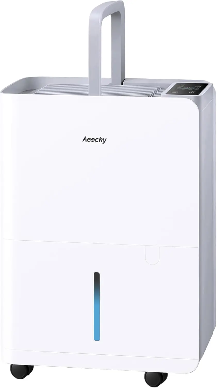 

50 Pint/Day Compressor Dehumidifier for Basement, Home, Bedroom, Bathroom with Drain Hose and Humidistat