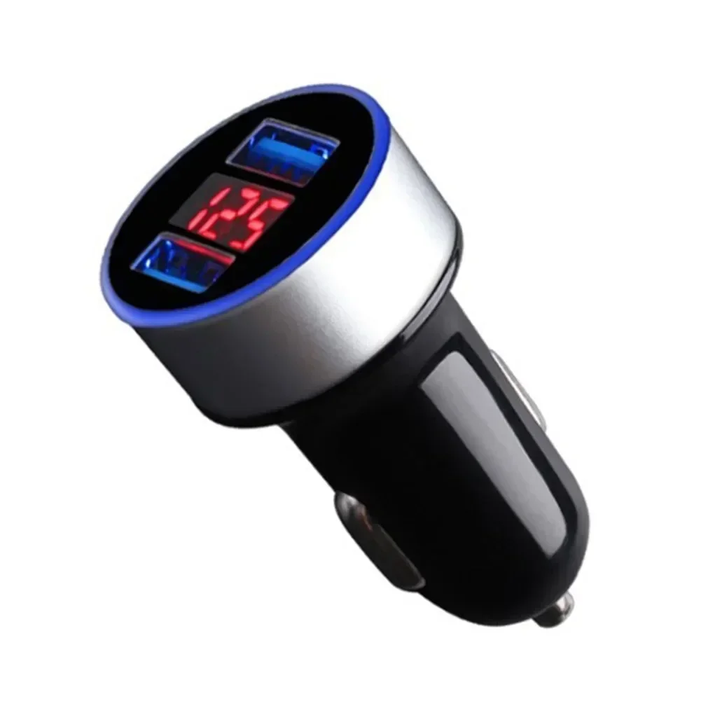 Efficient Car Charger Adapter With Dual USB Ports And LED Display – Intelligent Distribution And Temperature Reduction