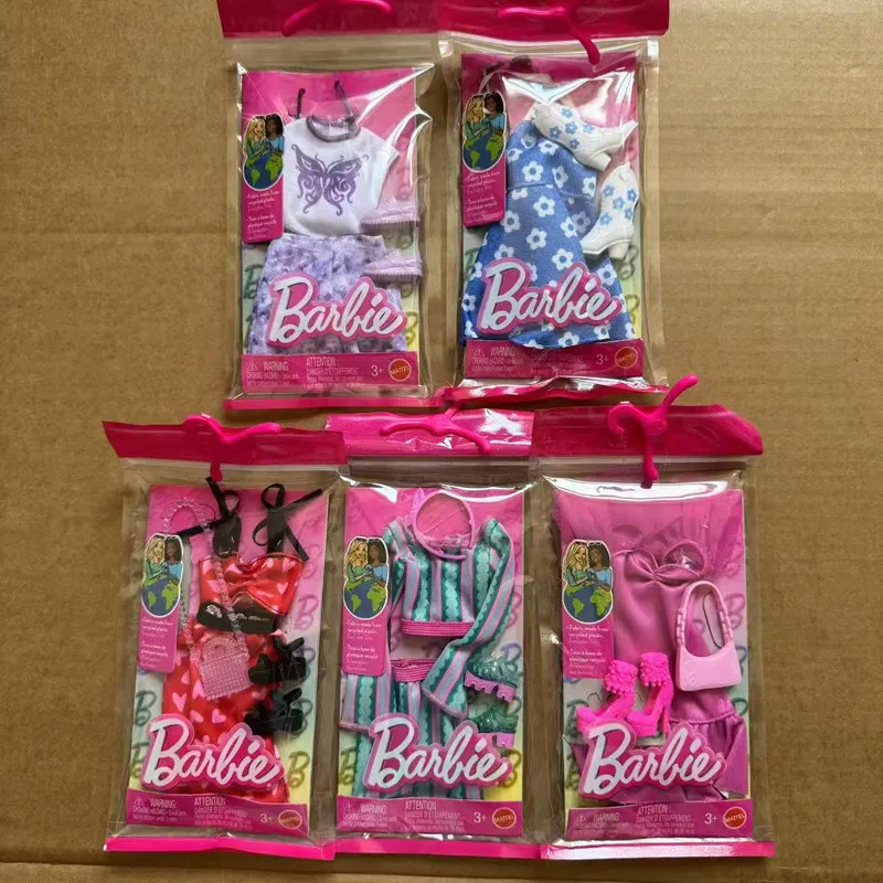 Barbie Doll Clothes Accessories Fashion Outfits Dresses Bags Shoes Versatile styling set  Holiday Stylish Changing GWD96
