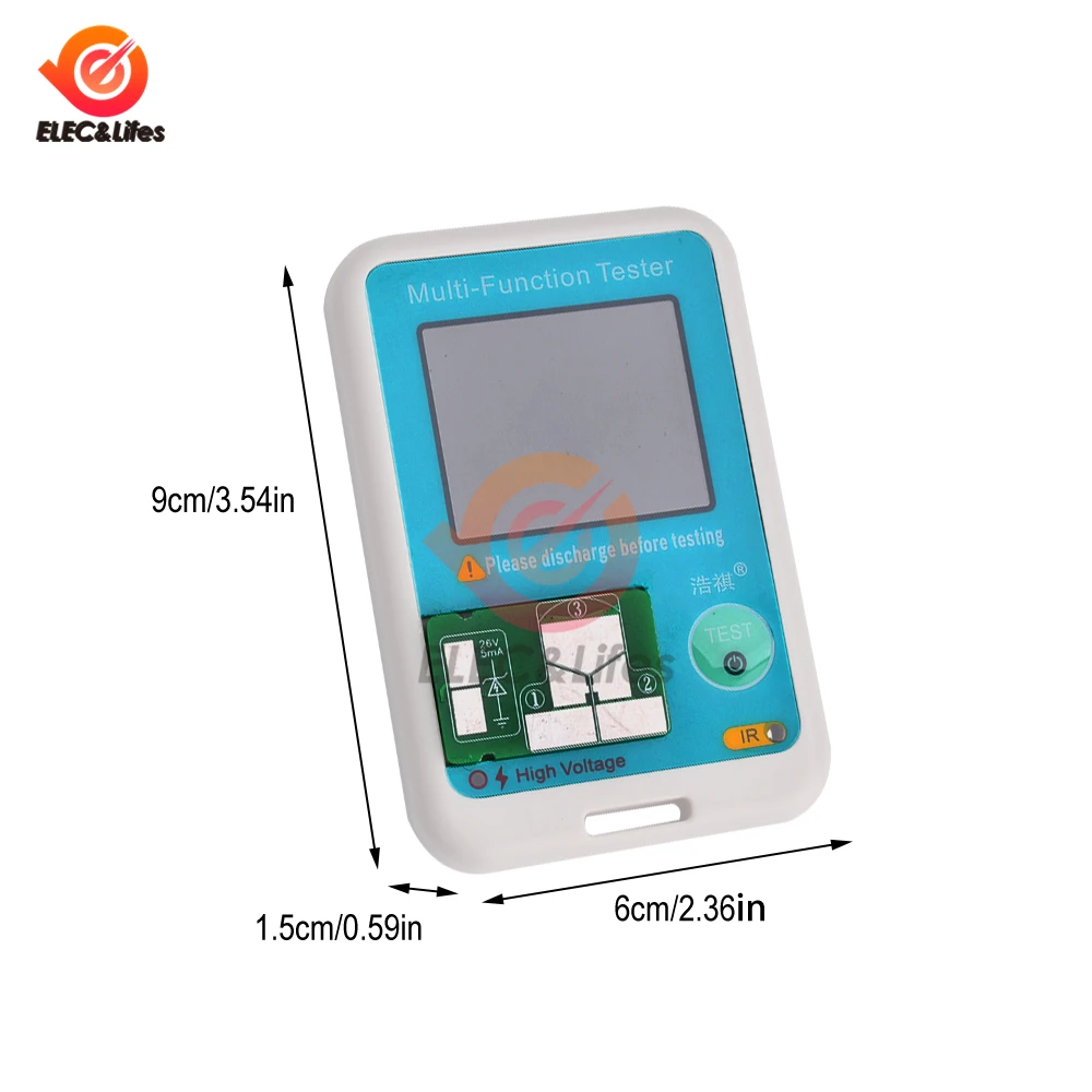 High Quality Brand New MTT-V1 ESR Meter Transistor Tester Colorful Display TFT Diode Triode Capacitance SCR Inductance