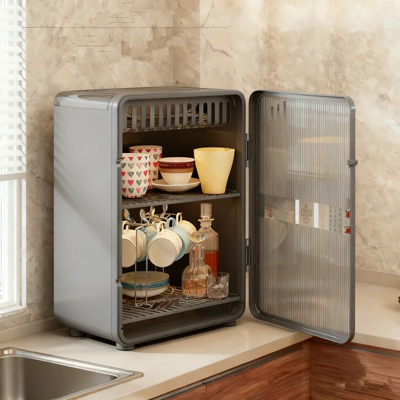 

Органайзер для сушки кухонной посуды, пыленепроницаемый органайзер для хранения кружек - ящик для хранения чашек на кухонной столешнице