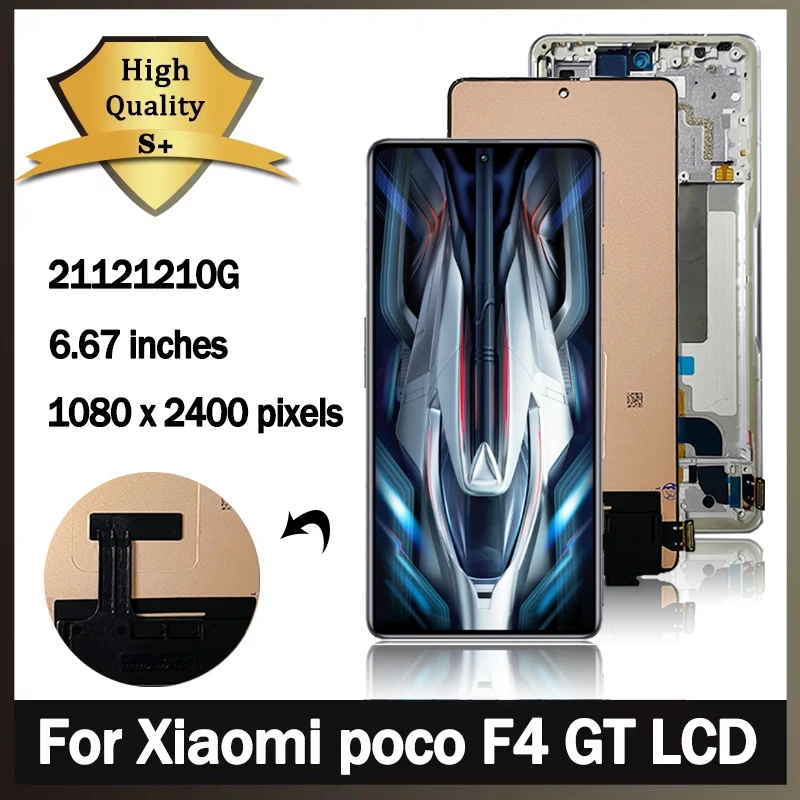 New AMOLED For Xiaomi Poco F4 GT LCD 21121210G Display Screen Digitizer Assembly For poco f4 gt 5g Display Touch Screen