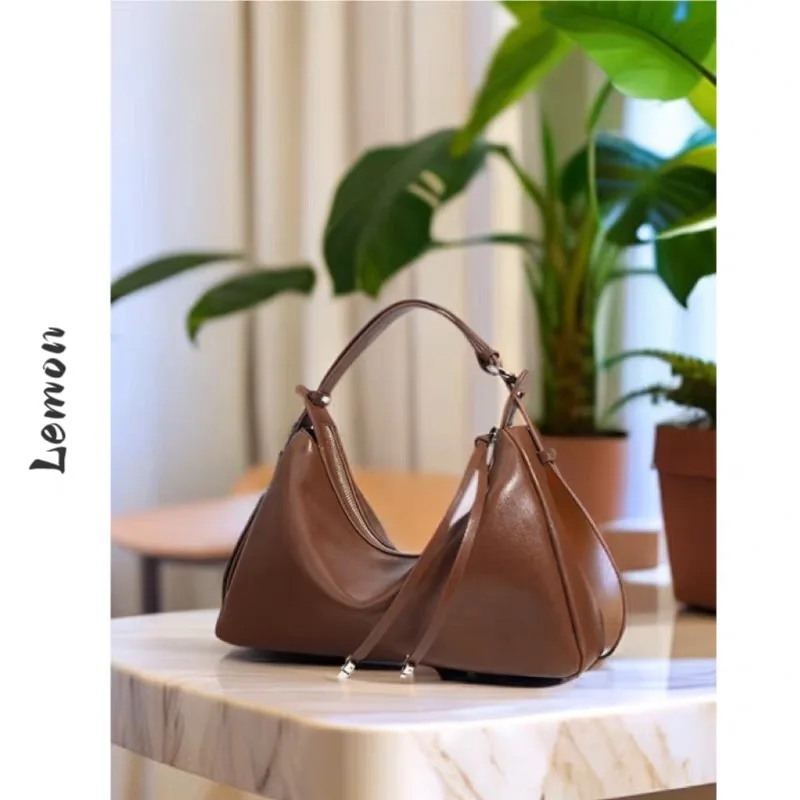 

New Cowhide High-quality Handbag Luxury Brand Tote Large Capacity Tote Bag Genuine Leather Commuter Versatile Women's Bag