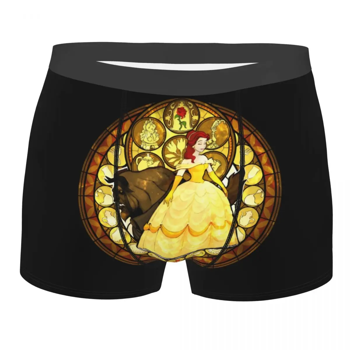 

Custom Beauty And The Beast Belle Boxers Shorts Mens Artistic Briefs Underwear Novelty Underpants