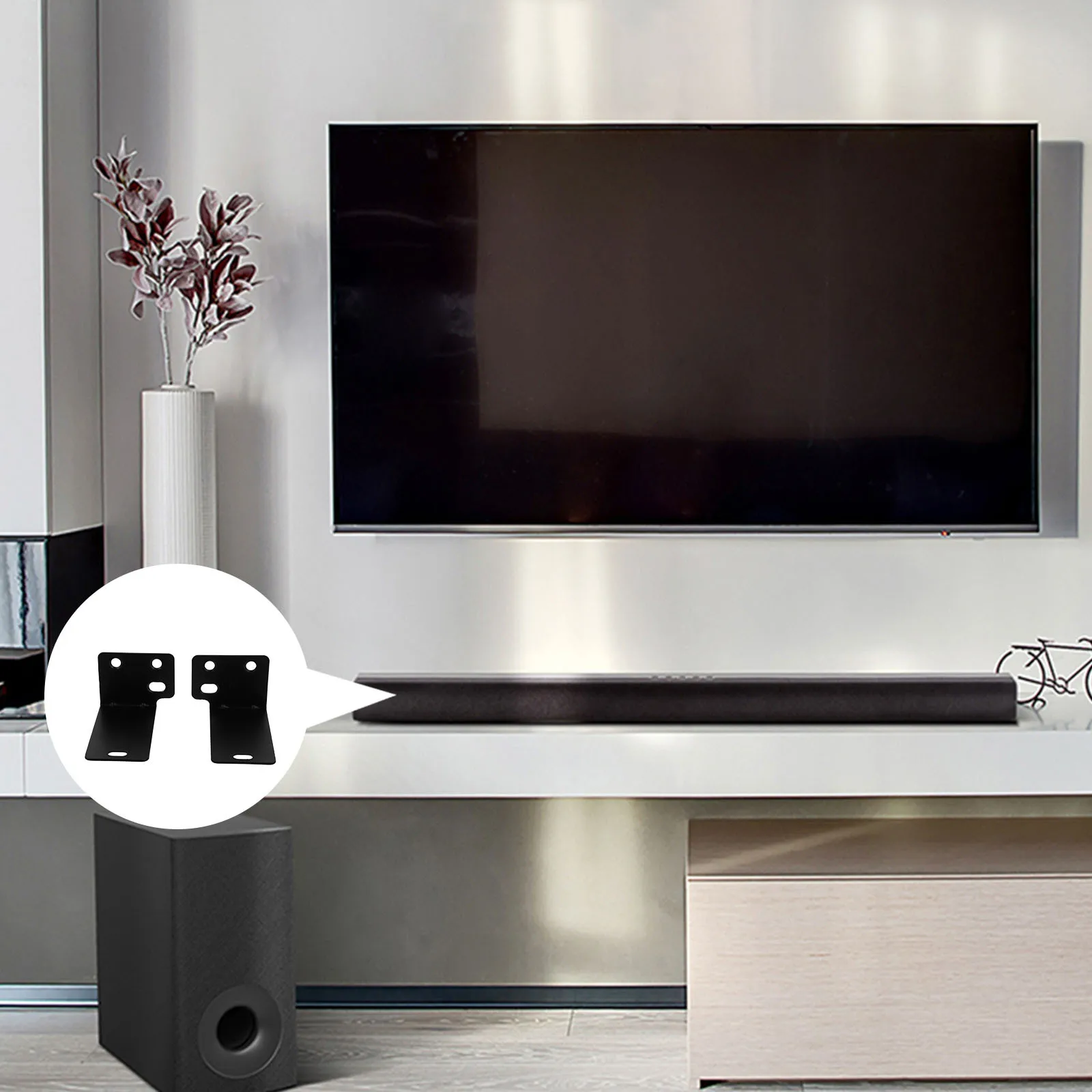 

1 Set Speaker Shelf Wall-Mounted Audio Bracket For 500 700 300 Heavy Duty Iron Wall Speaker Organizer Loudspeaker