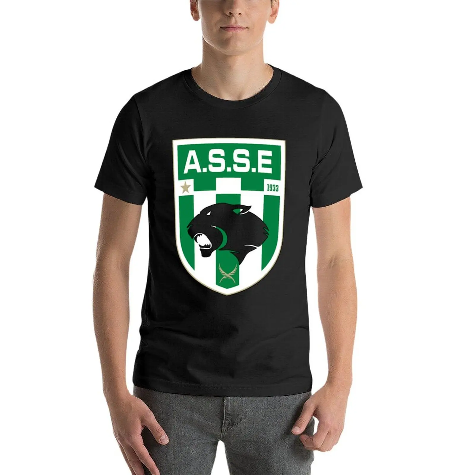 AS Saint-Etienne logo T-Shirt boys animal print plain customs t shirt for men