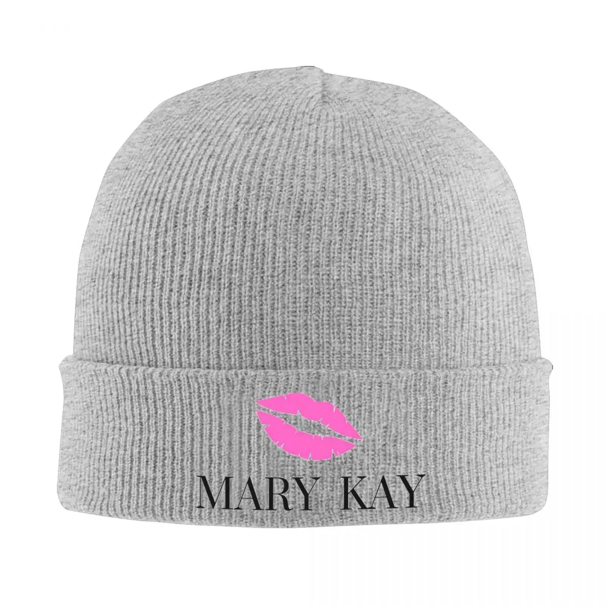 Ask Me About Mary Kay Warm Knitted Cap Fashion Bonnet Hat Autumn Winter Outdoor Beanies Hats for Men Women Adult