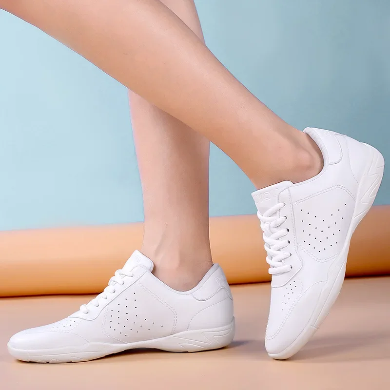 Buty do tańca dla dzieci i kobiet sportowe oddychające aerobik białe buty cheerleaderek buty treningowe buty gimnastyczne Eu28-45