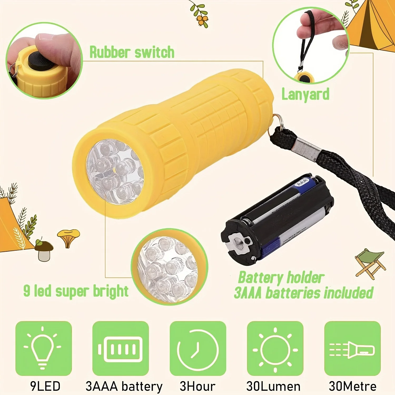 Mini Portable Flashlight Nine - Outdoor Kid review and price
