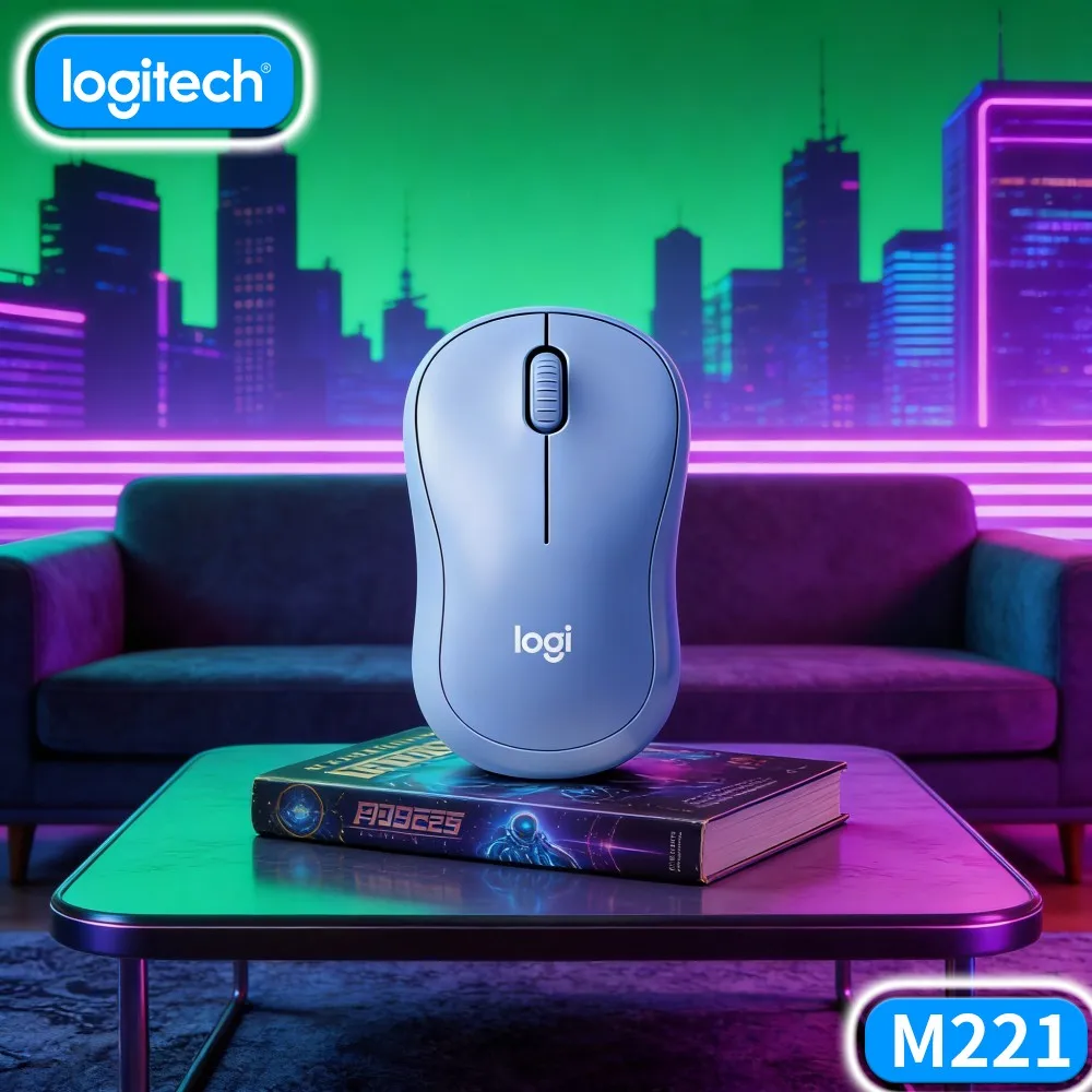 Logitech M221 Quiet‑Click Wireless Mice,Low‑Vibration Clicks,Plug‑And‑Play,18‑Month Battery,For Home Study Notebook Desktop PC