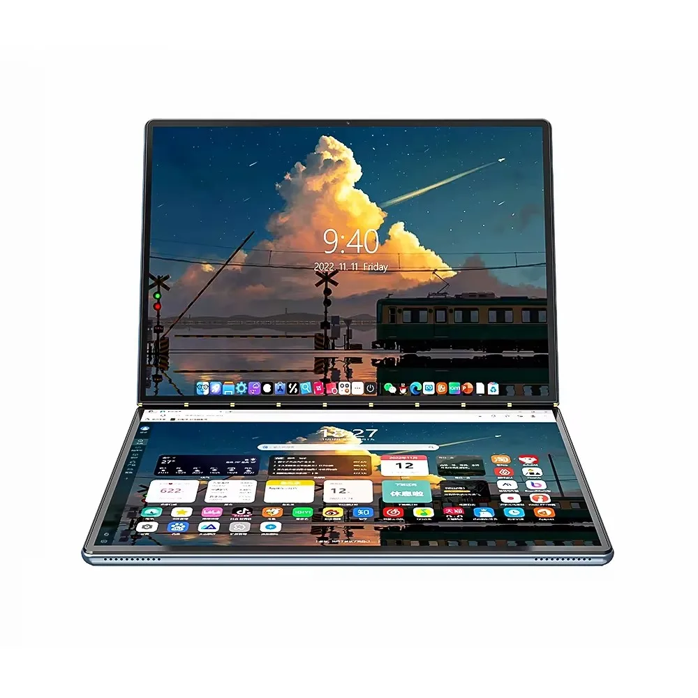 Topton 2-ekranowy laptop Intel i3 1215U Podwójny ekran dotykowy IPS 10,95 cala Windows 11 Komputer biurowy 2 w 1 Tablet PC Notebook WiFi6