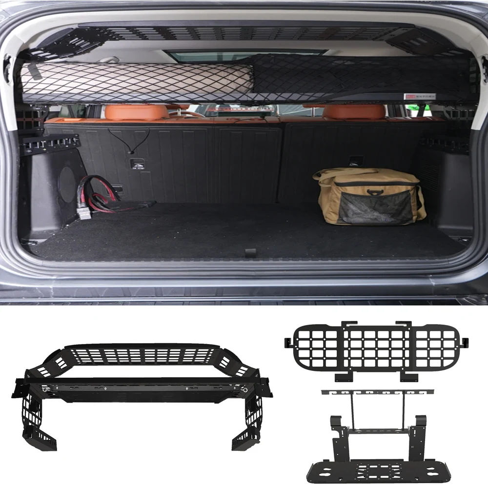 For Haval H9 2024 2025 Modular Storage Panel Shelf Modification Storage Panel Rear Boot Trunk Debris Rack Molle Panel