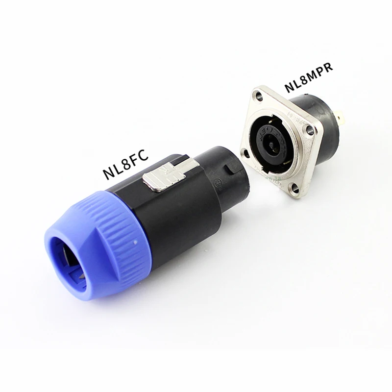 

1 PCS NL8FC 4/8 Core Audio Professional Plug Connector NL4MP 4 Core Speaker Plug Socket 8 Core Amplifier Connector Adapter