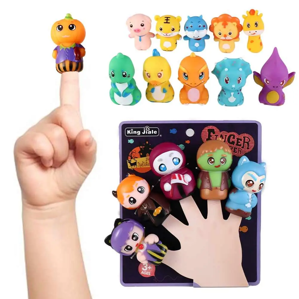 Spielzeug Finger Puppen Cartoon Tier Tier Kopf Handschuhe Dinosaurier Handpuppe Finger Puppen Winzige Hände Spielzeug Tier Kopf Handschuhe