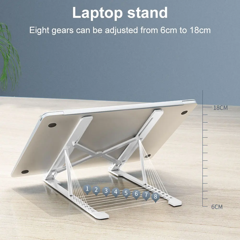 MacBook Air Pro用の折りたたみ式ラップトップスタンド,調整可能なノートブックスタンド,コンピューターサポートベース,タブレットアクセサリー,8つの角度