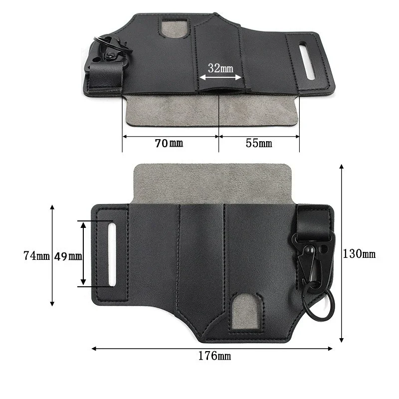 Pocket Tool Leather Case Flashlight Cover 1pc Tool Pocket PU Multifunctional Storage Wear Resistant Durable Retro Outdoor Sports