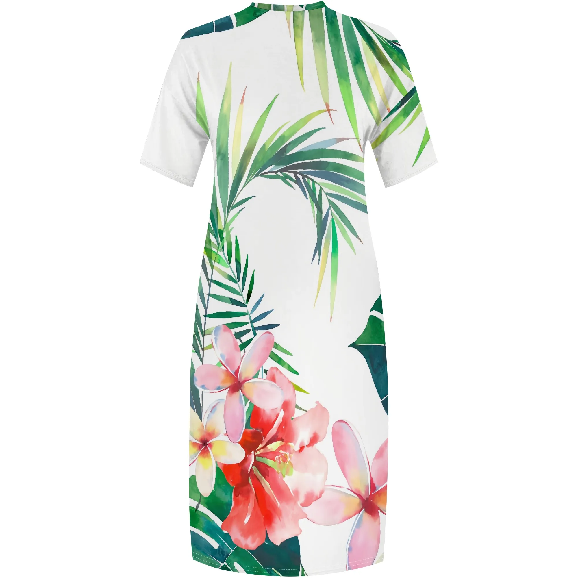 Tropical Floral Print Women's Maxi Dress 2025 New Arrival Plus Size XL-6XL for Summer Beach Vacation & Resort Wear