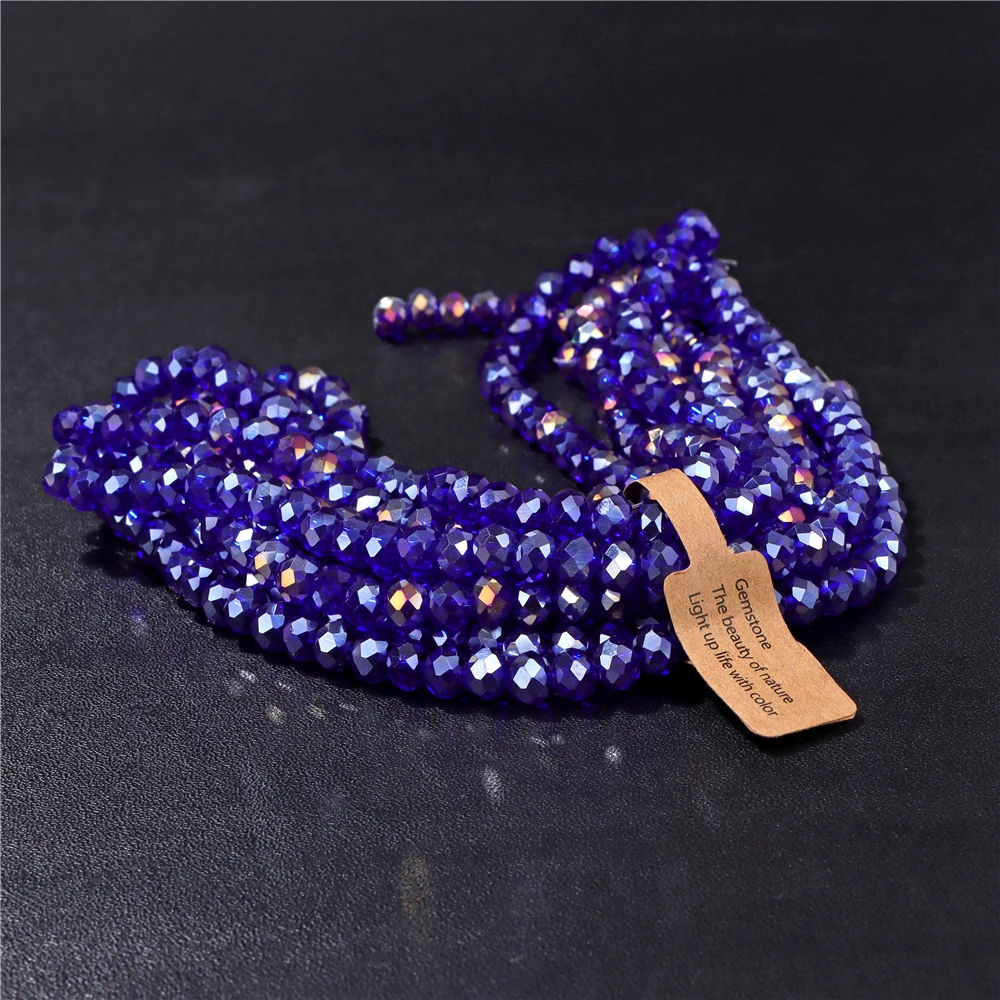 Großhandel 5 Strang/Los facettierte österreich ische Kristall perle Rondelle lose Abstand halter ab Farbe Glasperlen für Schmuck herstellung Zubehör – Detail 26
