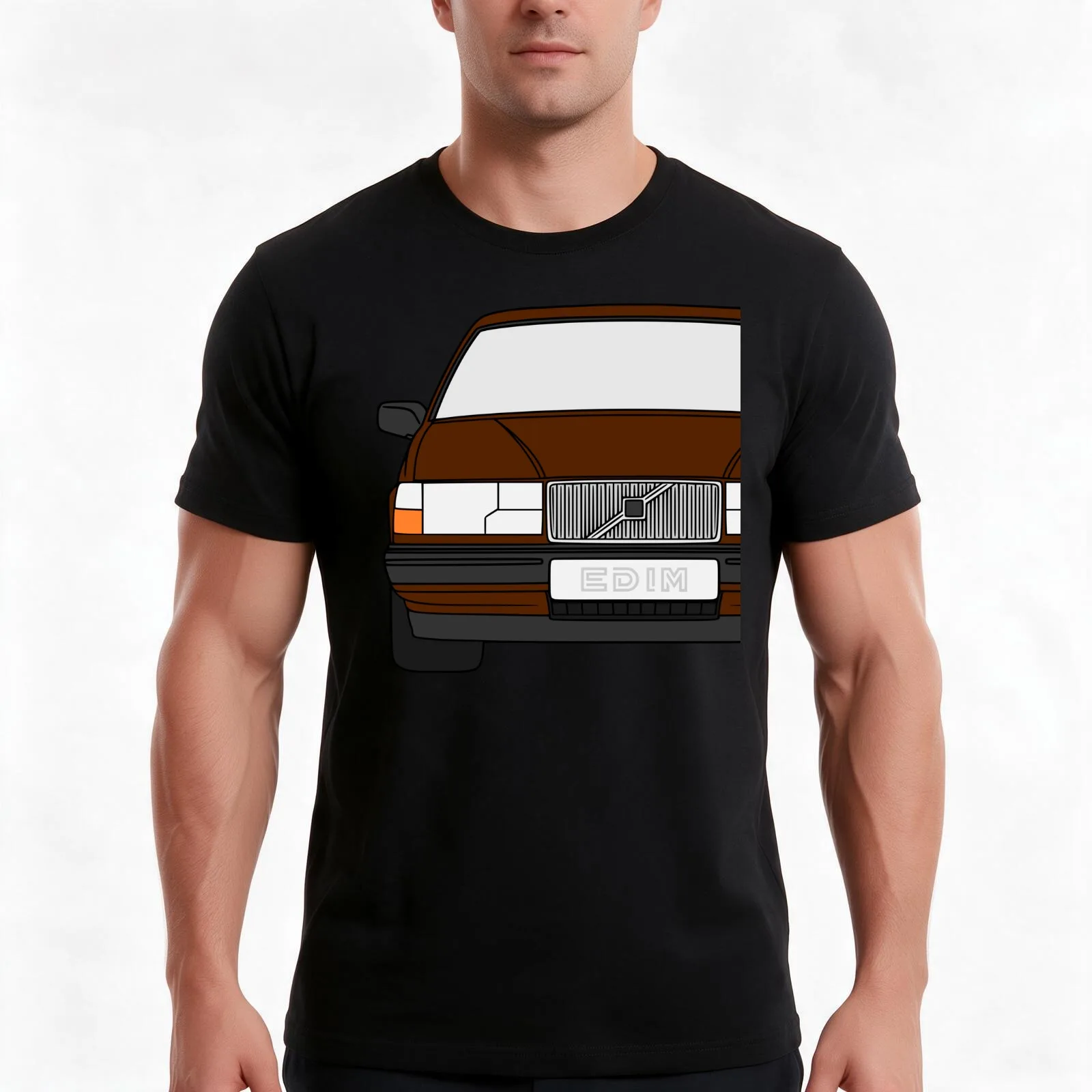 940 Turbo waterfall brown color best T-Shirt, Summer Casual Cotton Tee, Oversized Streetwear Tops, Vintage Graphic Print