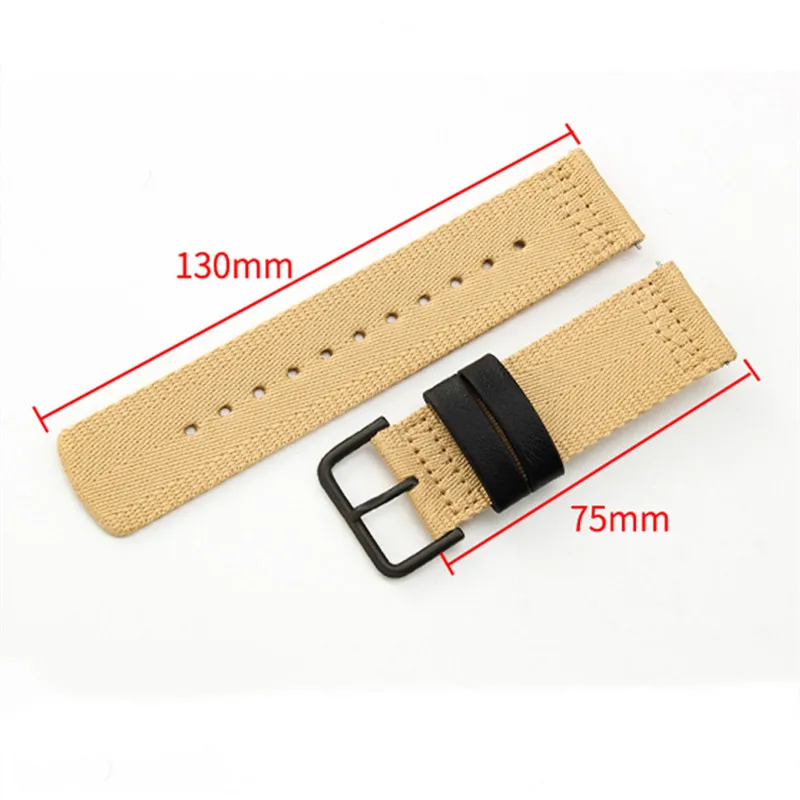 24mm Canvas nylon watch strap Stainless steel buckle watchband Universal wristband for CASIO PRG-600YB PRW-6600 PRG-650