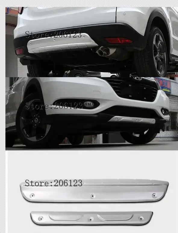 For Honda HRV HR-V Vezel 2014 2015 2016  2017 AluminumFront Rear Bumper Guard Protector Skid Plate Bumper Covers Car Styling