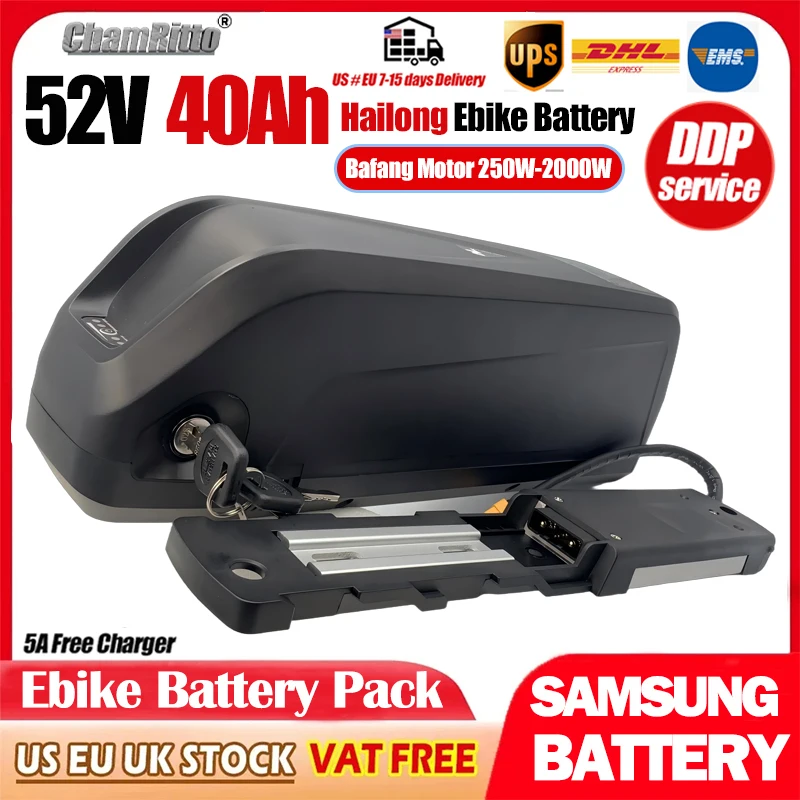 

Электрический аккумулятор для электровелосипеда 52 В cham rider 45ah bafang 1000 Вт 1500 Вт Аккумулятор 20ah 30ah 40ah Литиевый аккумулятор 52 В 50ah 2000 Вт Комплект двигателя