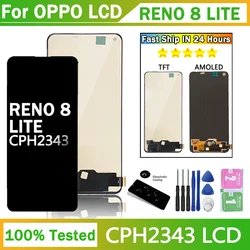 6.43''inch Display Screen For OPPO Reno 8 Lite CPH2343 LCD Touch Screen Digitizer Assembly For Oppo Reno8 Lite 8Lite LCD Frame