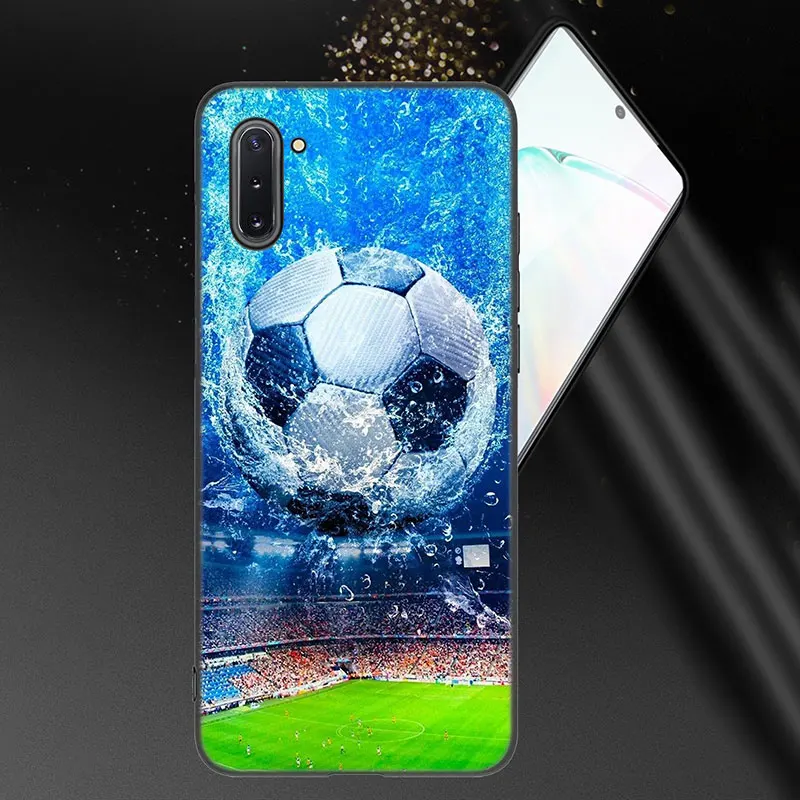 Fire Football Soccer Ball Case For Samsung M30 M31 S M23 M32 5G M11 M12 M21 M22 M51 M52 Note 10 Lite 20 Ultra J4 J6 Plus J8 2018