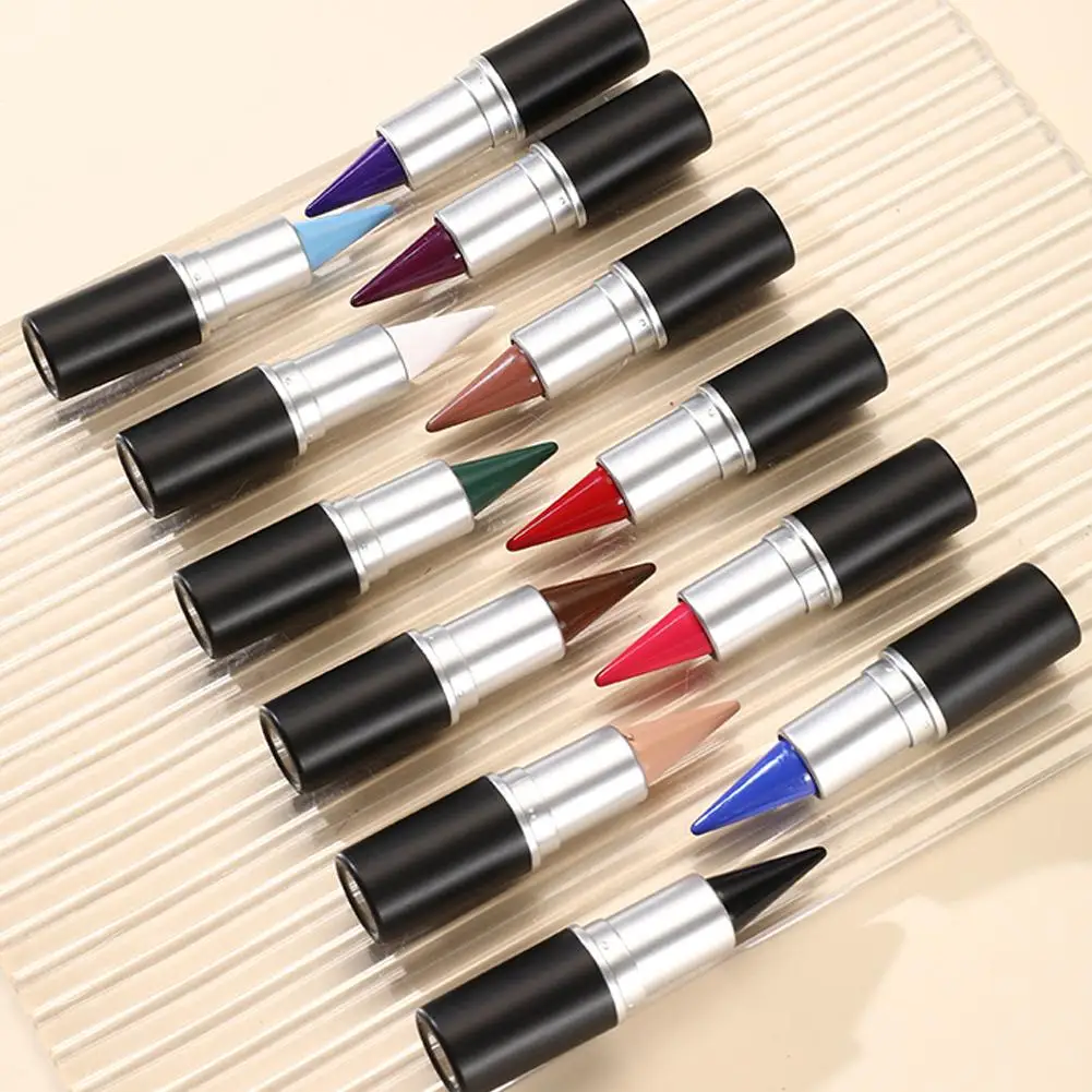 Crayon Eyeliner Gel à paillettes mates, lisse, imperméable, maquillage rapide, correcteur sec durable, stylo Eyeliner, yeux bruns, tapis Long bleu T7D4