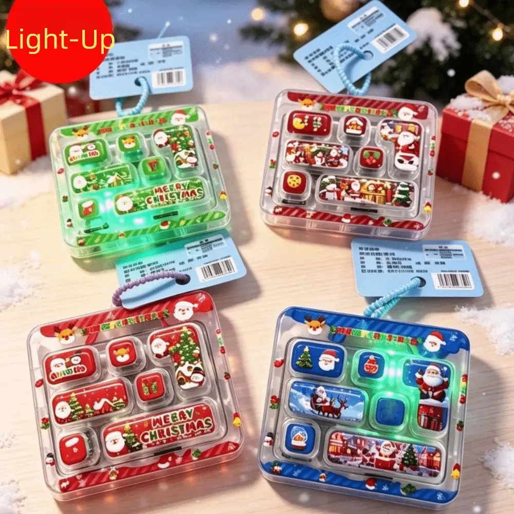 17-Key Decompression Button Transparent Dual-Tone Simulation Keyboard Mini Keyboard Pendant Cute Design With lights
