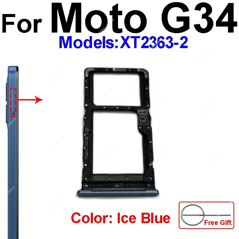 Sim Card Slot Tray Holder For Motorola Moto G14 G34 G84 XT2363
