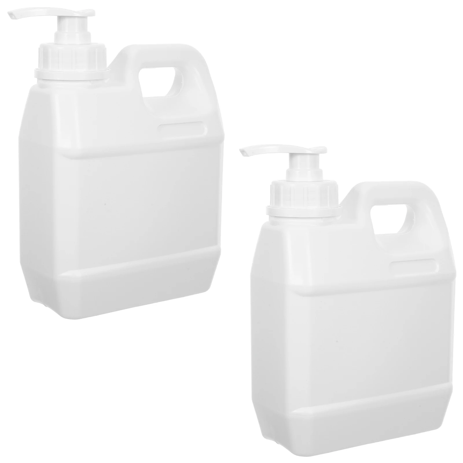 2 garrafas de bomba de imprensa 1l dispensador químico reutilizável à prova de vazamento grande abertura eco-amigável branco presente da família