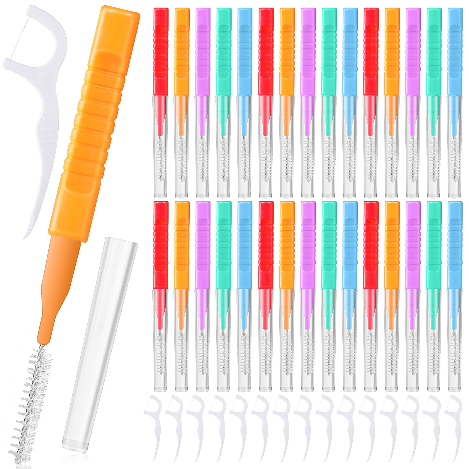 200 Stück Reinigung Zahnseide Zahnreiniger Interdentalbürste Zahnstocher Zahnseide Zähne