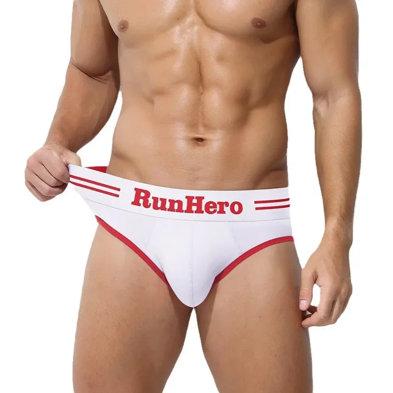 Baumwolle Herren Slips Niedrige Taille Sexy Sport Fitness Atmungsaktive Europa Größe Heben Unterwäsche