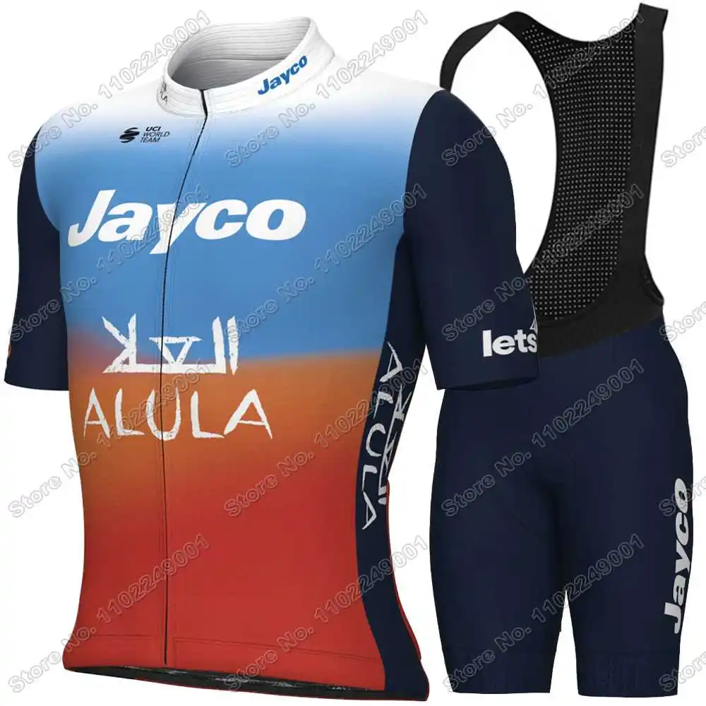 Team Jayco AlUla 2024 Cycling Jersey Set France Tour Cycling Clothing Men Road Bike Shirt Suit Bicycle Bib Shorts MTB Maillot