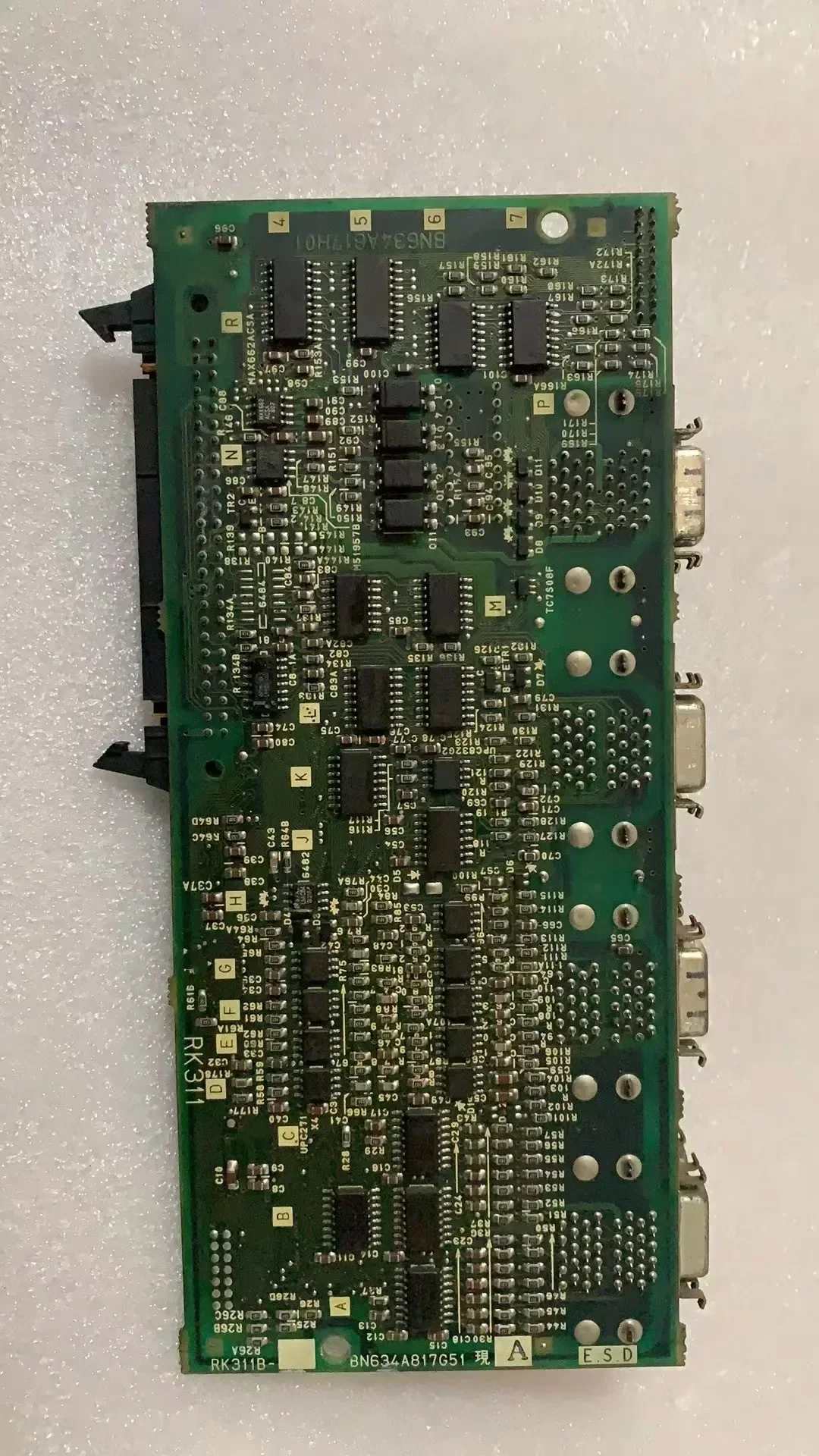 Placa de circuito usada RK311 com jacks marrons e pretos testados OK RK311B