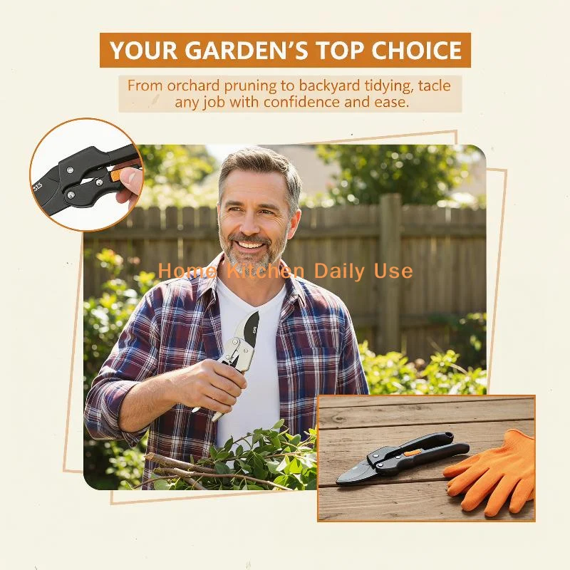 

portableSK5 Steel Pruning Shears With Sharp Rust Resistant Blade Non Slip Grip For Gardening Trimming Yard Workcommonly used