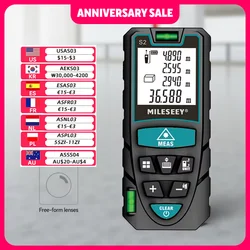 MILESEEY Laser Distance Meter S2 40M 60M 80M 100M 120M Laser Rangefinder,Trenas a Laser with Multi Measurement Function