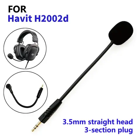 Replacement 3.5mm Microphone For Havit H2002d Gaming Headset Mic E-sports Games Replacement Microphone For Havit H2002d