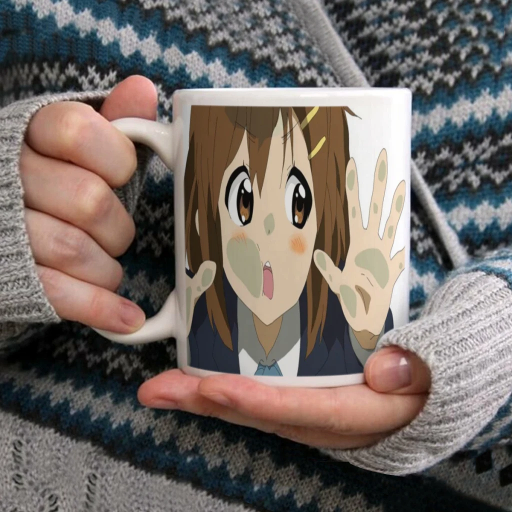 New K-ON Anime Coffee Mugs 11oz Ceramic Mug High Quality Office Tea Cocoa Cups Water Cup Creative Gifts