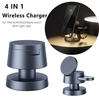 3 in 1 Wireless Charger For iPhone 16 15 14 13 12 Fast Charging Station for Apple Watch 10 9 8 7 6 5 4 Airpods 2 3 Pro
