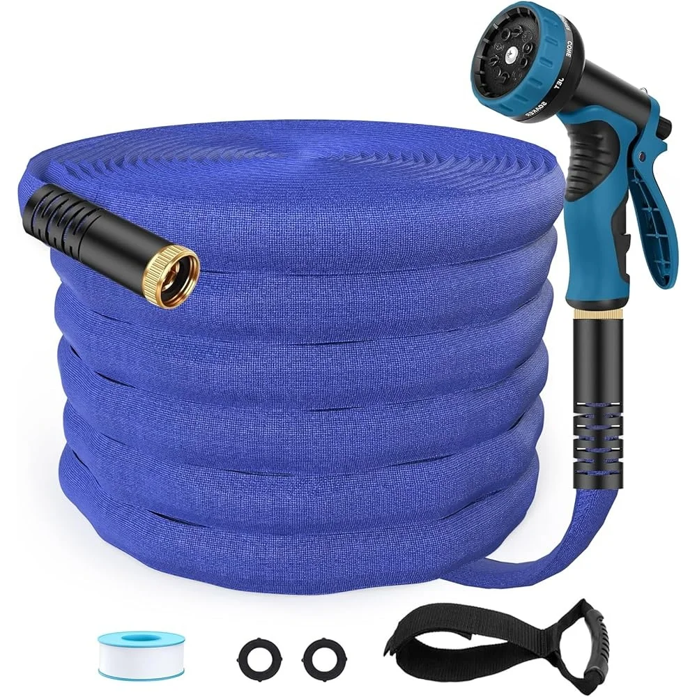 

Flexible Garden Hose 75ft Lightweight Kink Free Water Hose 10 Function Spray Nozzle Leak Proof Portable Water Pipe Outdoor Use