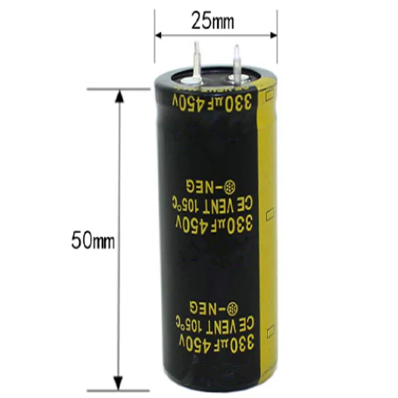 2-5pcs electrolytic capacitors 450V 330UF 25X50MM high-quality capacitor 450V330UF 25X50MM