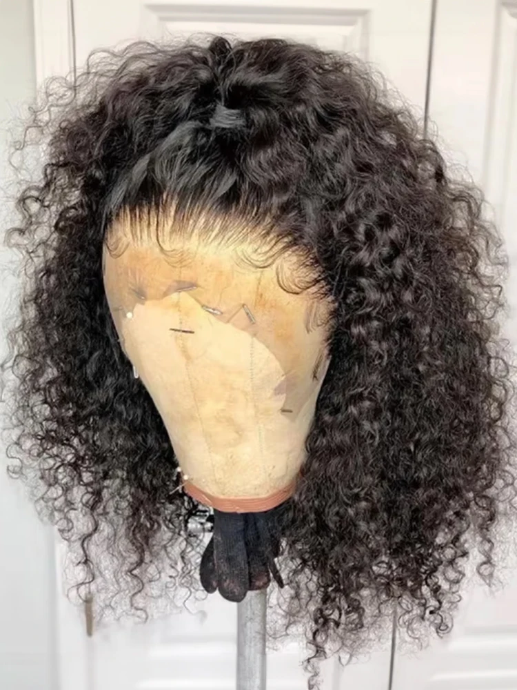 

Short Bob Wigs 13x4 13x6 Deep Wave HD Lace Frontal Wig Brazilian Water Curly Ready to Go Glueless Human Hair Wigs For Women 250%