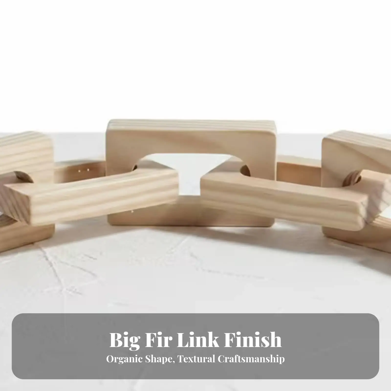 Wood Chain Link Decor Farmhouse Wooden Chain Link Ornament Sleek for Shelf