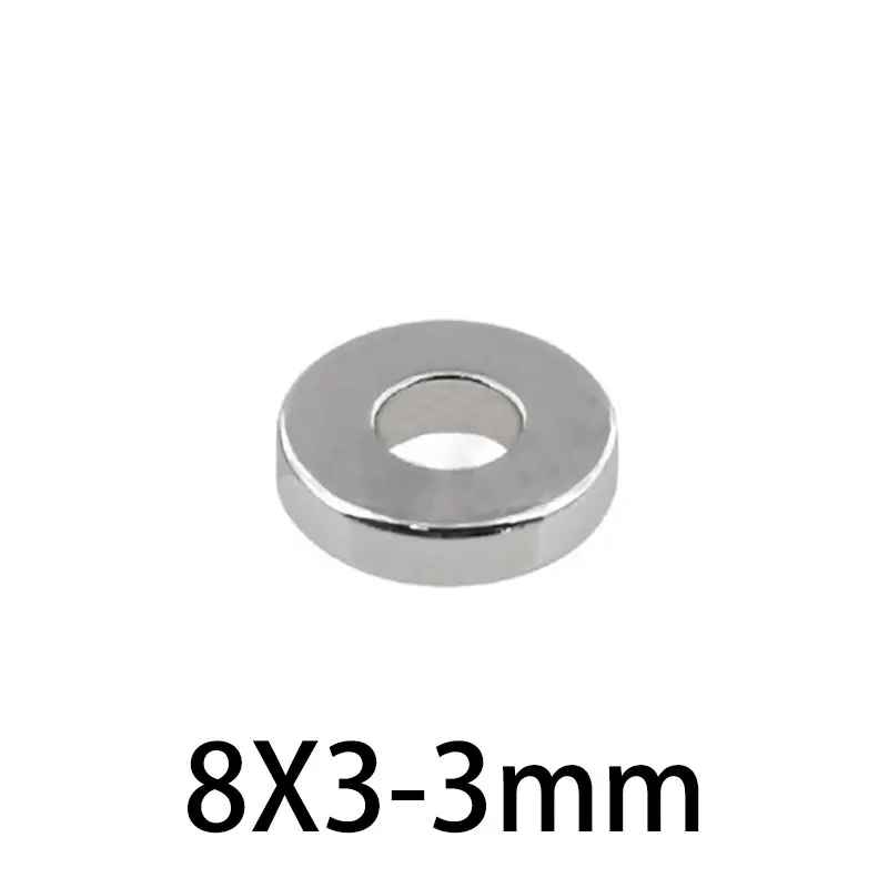 

50/100/200/500PCS 8x3-3mm Round Countersunk Neodymium Magnet with Hole 8x3mm with 3mm Hole N35 Powerful Strong Magnets 8*3-3