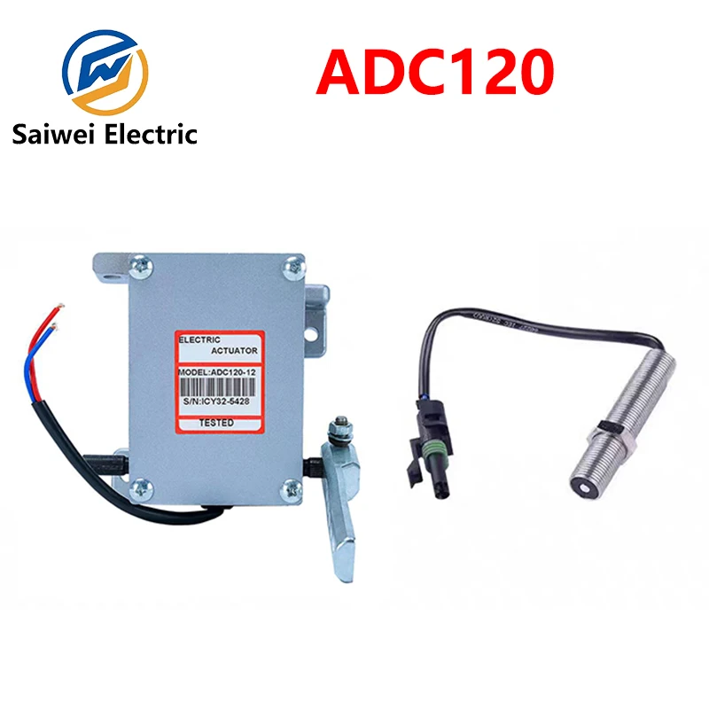 Imagem -03 - Atuador Elétrico para Gerador a Diesel Regulador do Motor Controlador de Velocidade 12v 24v Esd5500e Adc120