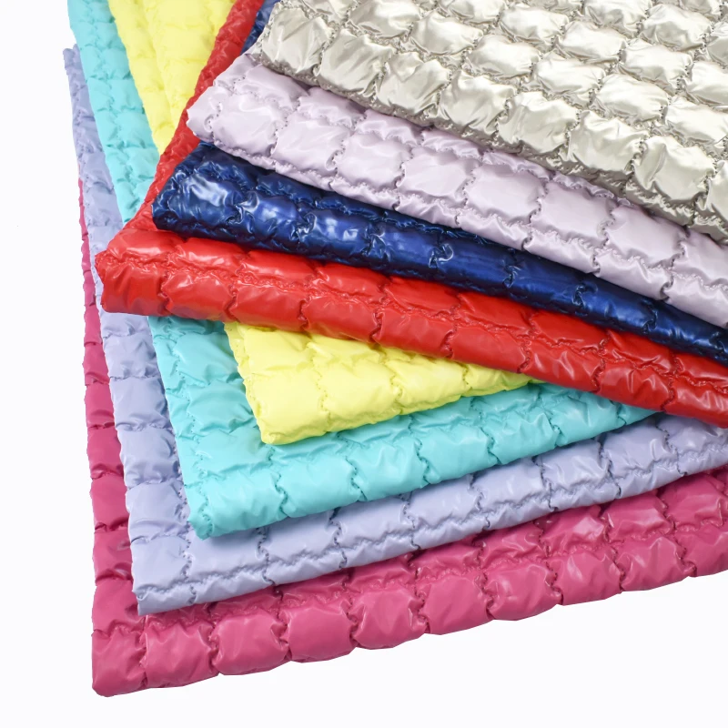 

45*130cm Embossed Intercalated Polyester Cotton Fabric for Sewing PU Leather Quilting Fabrics Luggage Waterproof Cloth Material