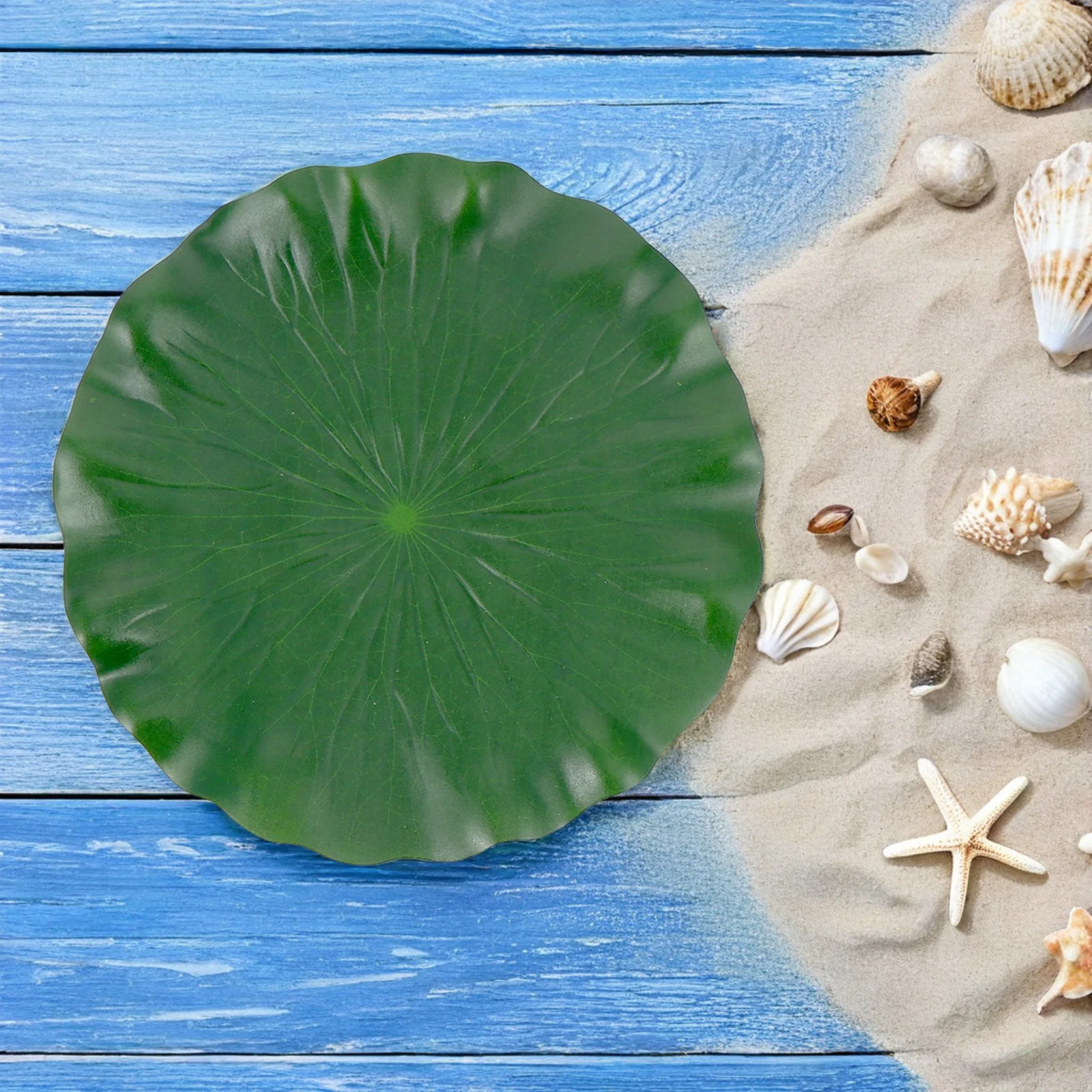 

1pc Simulated Lotus Leaves Realistic Floating Pond Decor For Fish Tank Pool Garden Artificial Lotus Leaf Ornament Fake Plant