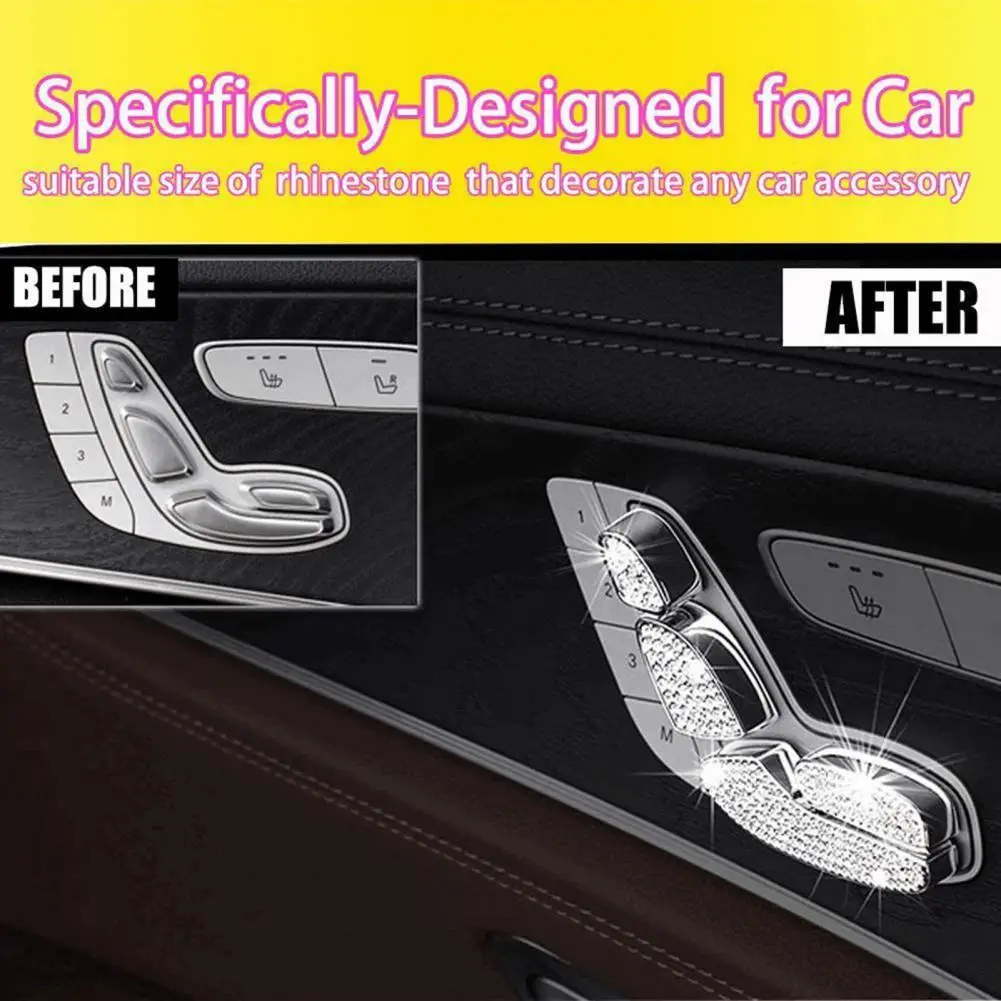 Car Rhinestone Decal 4mm Car Rhinestone Stickers Self-adhesive Sparkling Bling Decals Multi-functional Handmade Craft Auto Body